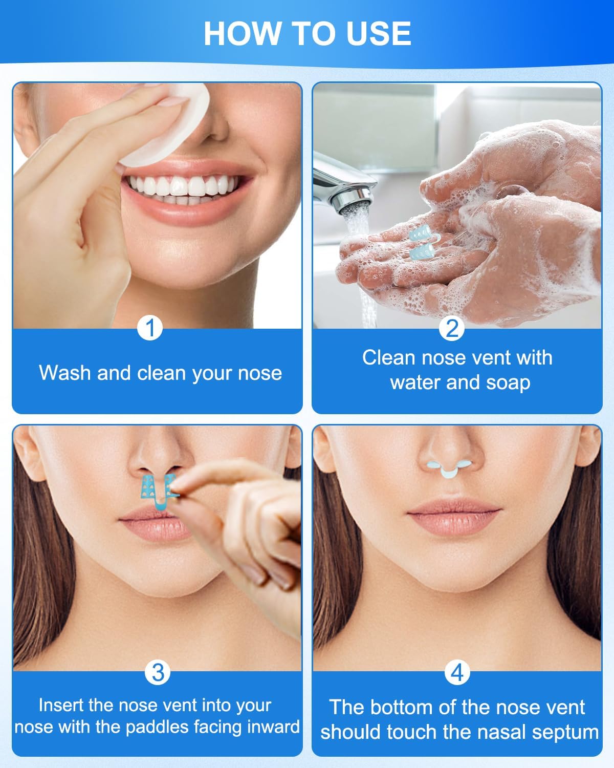 4PCS Silicone Anti Snoring Device